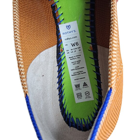 Rothys The Flat Round Toe Ballet Flat Size 6 Fawn Brown Slip On Caramel Knit - Picture 10 of 13